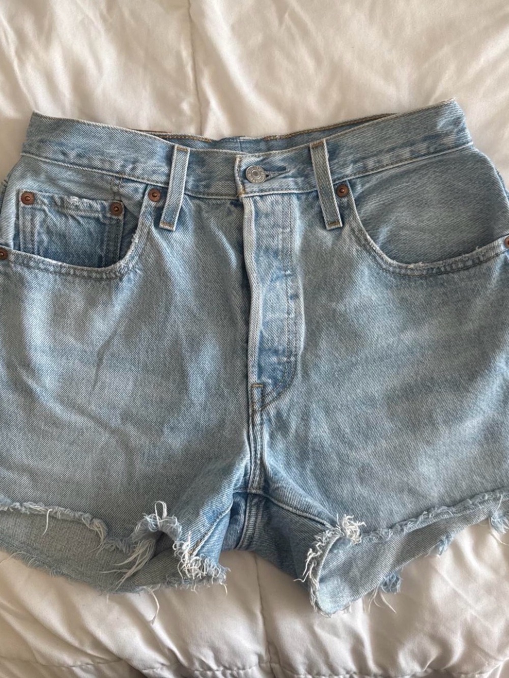 Levi’s Light Blue Denim High-Waist Women’s Shorts